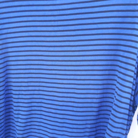 Vince Camuto Striped Cropped Knit Top Womens XL Blue Black Long Sleeve Shirt - Picture 5 of 10